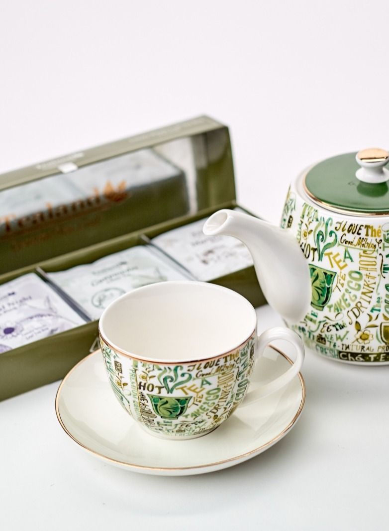 تيلاند إبريق شاي بورسلين من آفا مع غطاء قابل للإزالة ، أدوات تقديم المشروبات (1.0 لتر) - Image 5