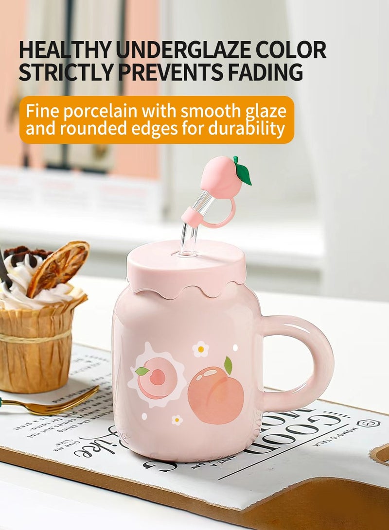 Beirui Ceramic Coffee Mug,Cute Creative Mug Design,Milk Mug with Spoon,Suitable for Office and Home  - Image 4