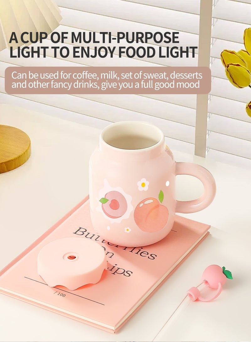 Beirui Ceramic Coffee Mug,Cute Creative Mug Design,Milk Mug with Spoon,Suitable for Office and Home  - Image 5
