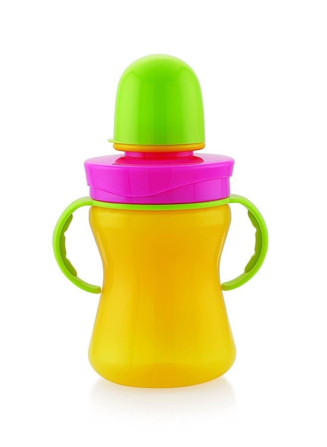 Nabhya Plastic BPA Free Material Spout Sipper for Infant/Toddler Anti-Spill Sippy Cup with Soft Silicone Spout (400 Ml, Yellow)