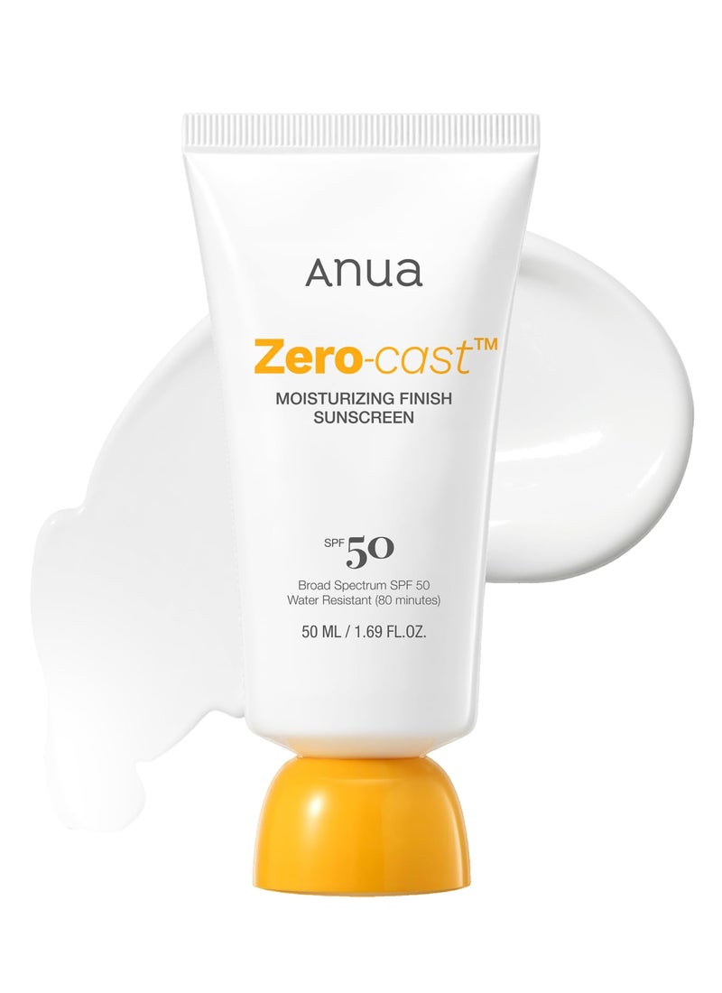 Anua Zero-Cast Moisturizing Finish Sunscreen 50ml - Image 1