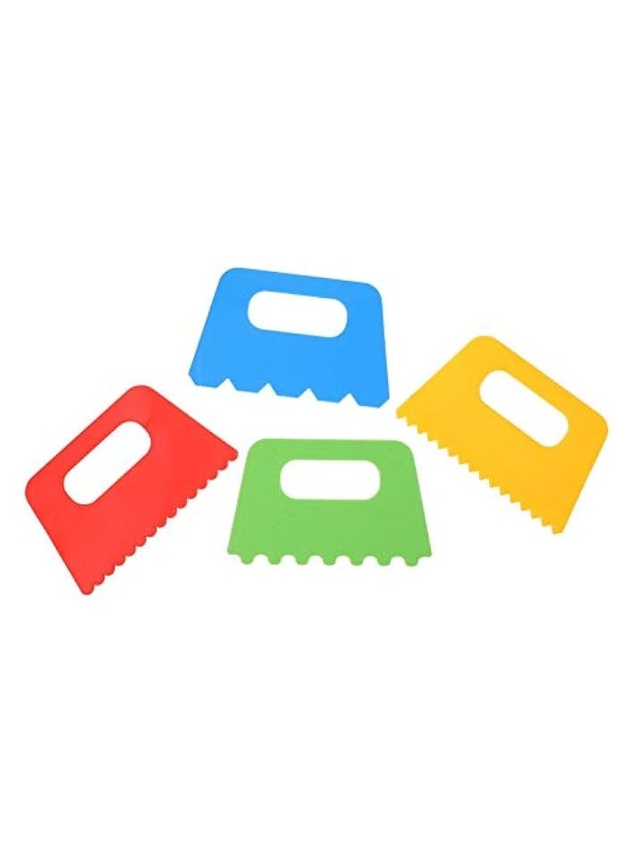 PROMASS Plastic Paint Scraper 4Pcs, Plastic Putty Knife, Putty Plastic Spreader Spackle Tool, Plastic Putty Knife scraper Tool, Kids Putty Scraper for Art, Art Craft Drawing Tools for Toddlers - Image 1