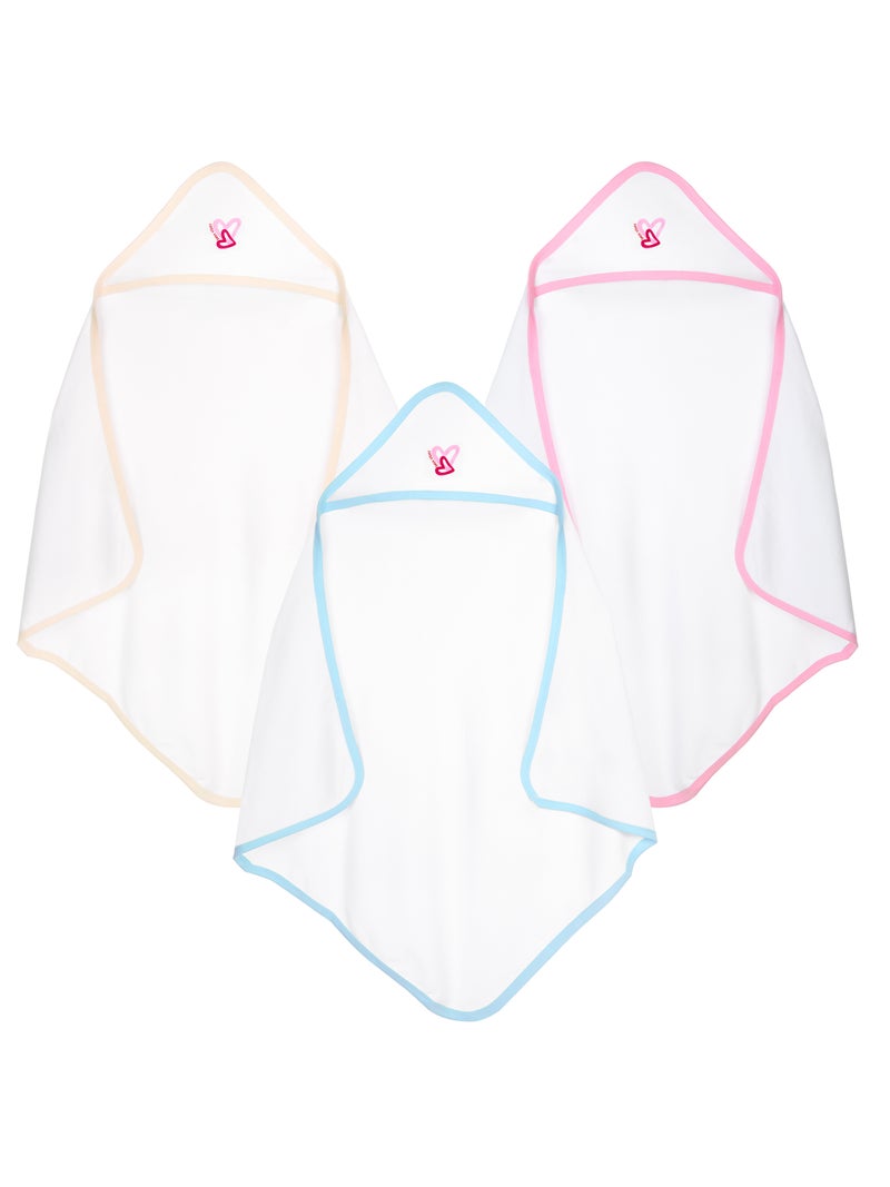 بابيز_بيسك بيبيز بيسك قماط / بطانية استقبال للمولود الجديد من القطن 100%, حزمة من ٣ - Image 1