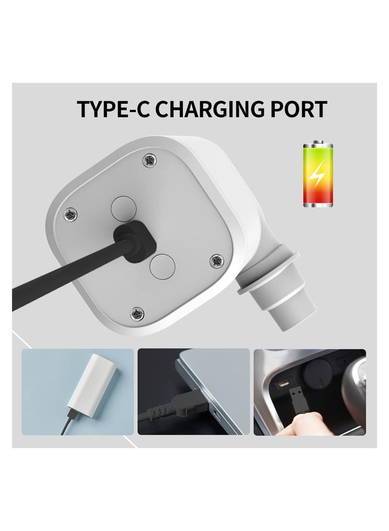 SYOSI Mini Electric Air Pump + Camping Light, 4000MAh Rechargeable Battery, 4 Nozzles, Portable Quick-Fill Inflate Deflate, for Inflatables Air Mattress Pool Floats Swimming Ring Vacuum Storage Bag  - Image 3