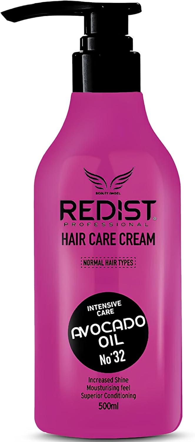 Redist Avocado Oil Hair Cream 500ml Deep Nourishing Repair Treatment Split End Repair Shine Flexibility Professional Hair Care for Dry Damaged ColorTreated Hair