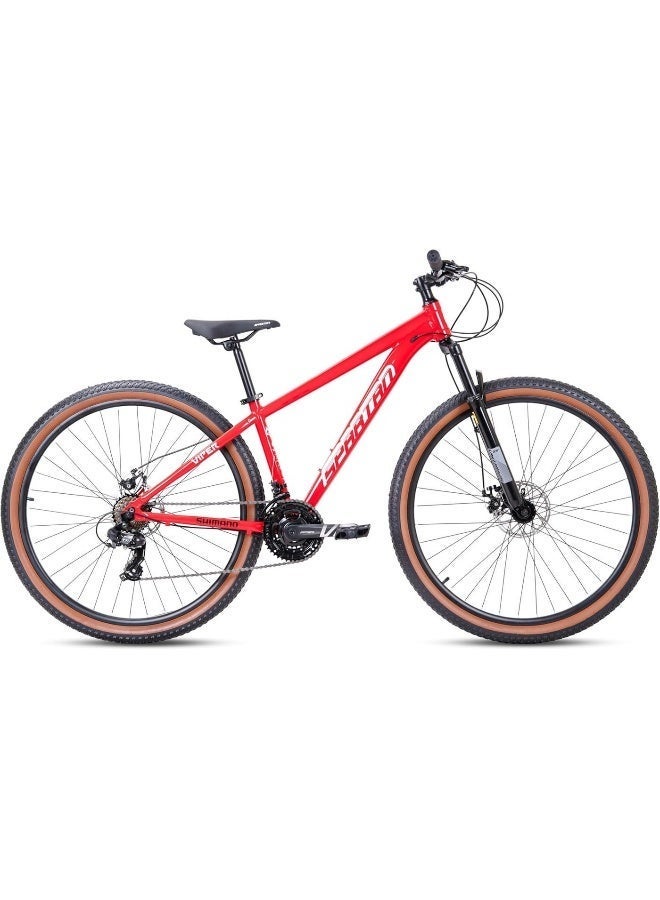 Spartan 29-Inch Viper Hardtail Mountain Bike | 29-Ich Wheel Size | 21-Speed Shimano Drivetrain, Suspension Fork, Alloy Disc Brakes & 29x2.125_icnh Wanda Tires For Smooth, Confident All-Terrain Riding | Red - Image 1