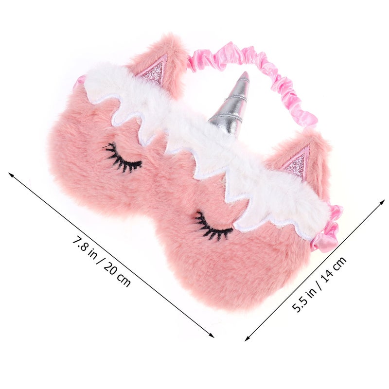 Eyeshade Funny Plush Sleep Eyeshade for Home Travel Trip (Wave Pattern) - Image 2
