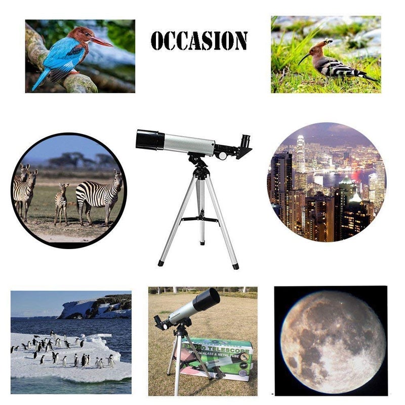 FOSCADIT High Power Reflector Type Telescope Seeing Planets and Stars Moon and Outdoor with Portable Travel Tripod Adjustable Level - Image 3