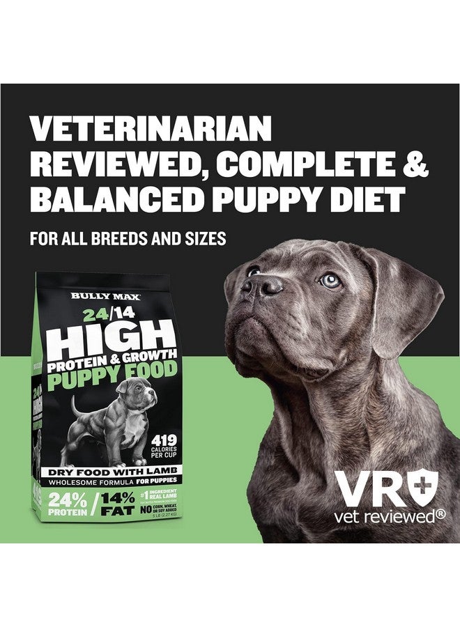 بولي ماكس طعام الجراء Bully Max 24/14 عالي البروتين وتركيبة النمو - طعام جاف للكلاب مع لحم الضأن والأرز للجراء من السلالات الصغيرة والكبيرة - طعام طبيعي، مطبوخ ببطء، مناسب للمعدة الحساسة - 10 أرطال (كيسان، 5 أرطال لكل كيس) - Image 2