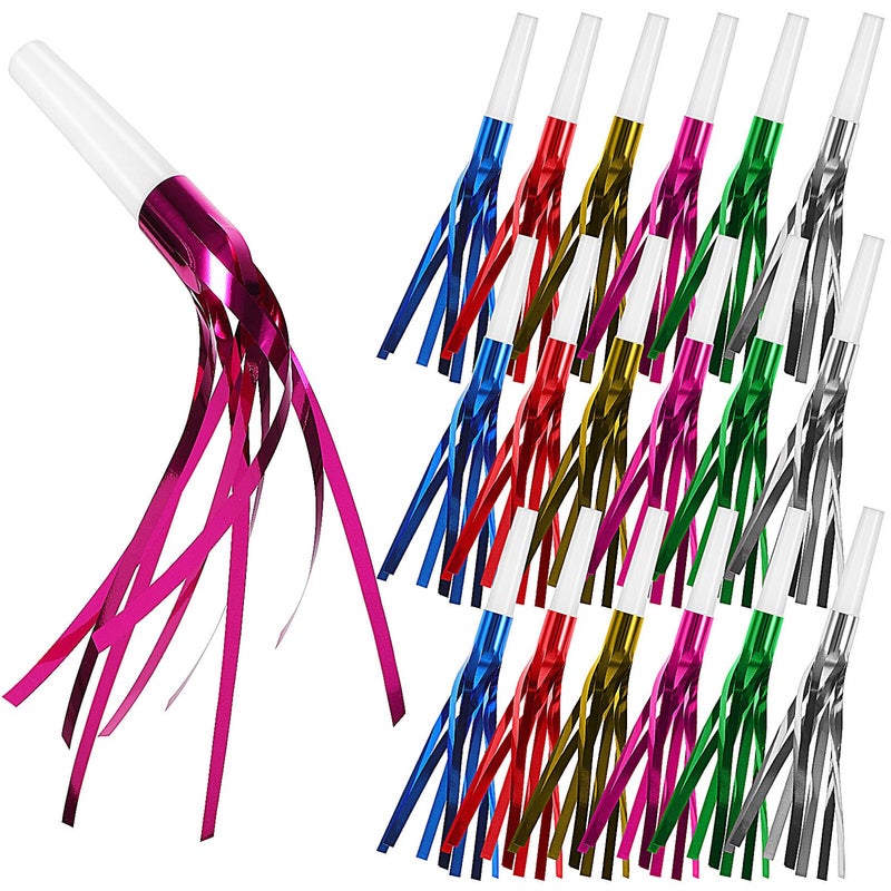 24 Colorful Party Blowers Noise Makers Horns for Birthday Sports Events Festival - Image 2
