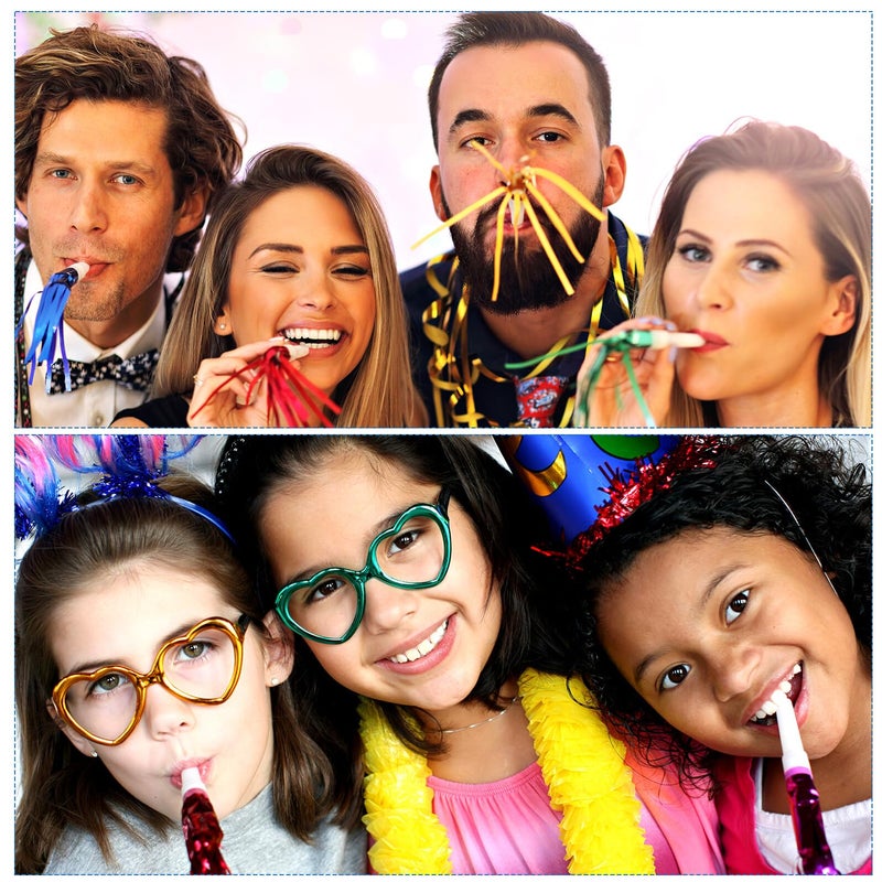 24 Colorful Party Blowers Noise Makers Horns for Birthday Sports Events Festival - Image 5