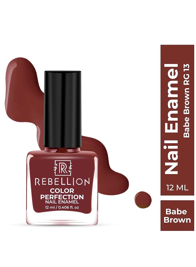 ريبيليان طلاء أظافر ريبيليون كلر بيرفيكشن 12 مل بابي براون بيب براون RG13 - Image 2