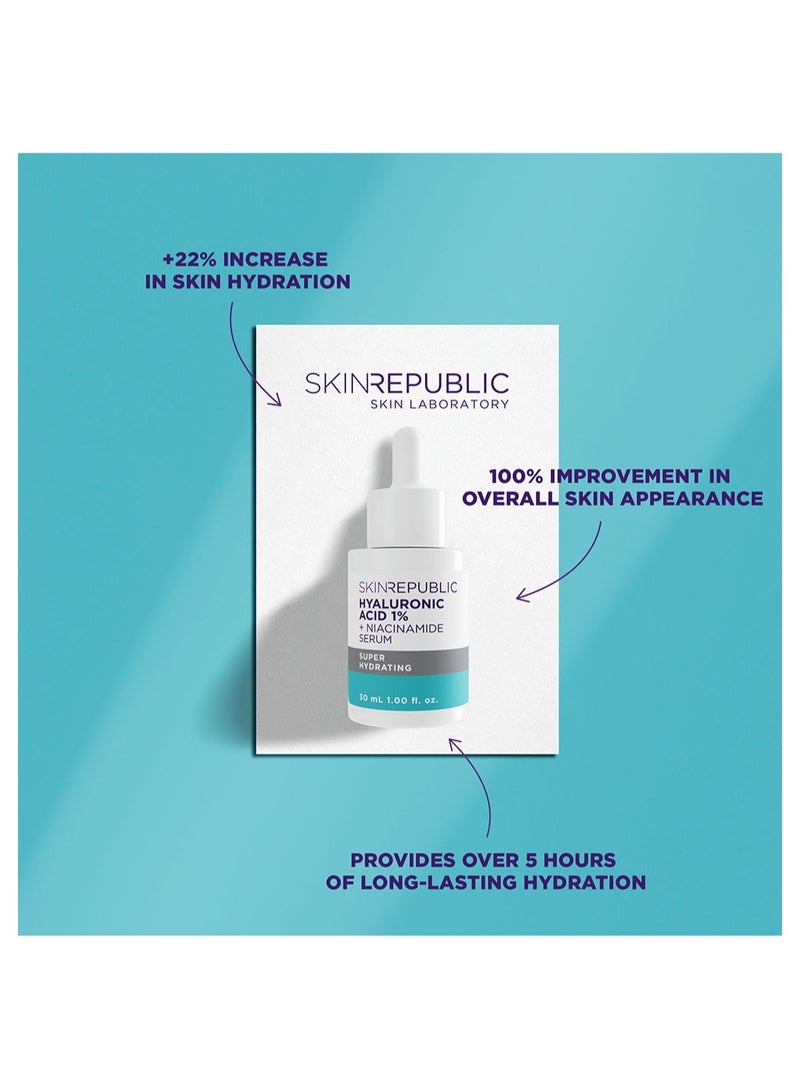 SKIN REPUBLIC سيروم الوجه بحمض الهيالورونيك 1% + نياسيناميد 30 مل - Image 3
