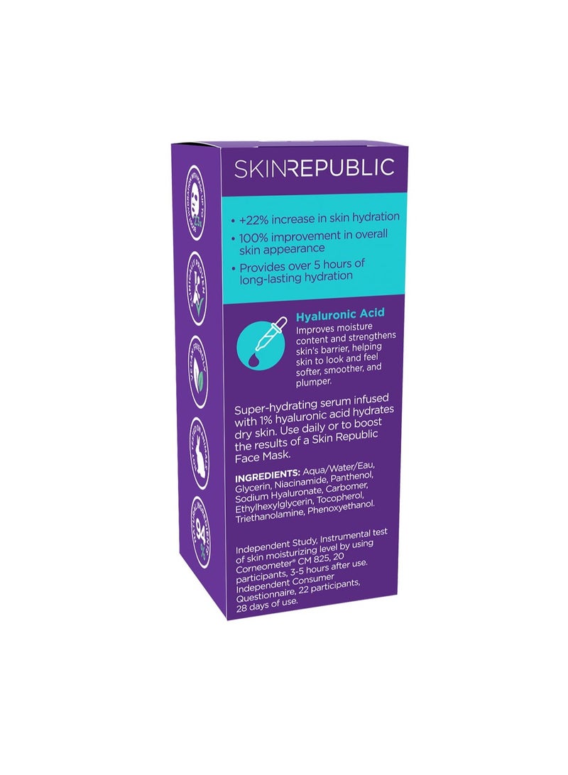SKIN REPUBLIC سيروم الوجه بحمض الهيالورونيك 1% + نياسيناميد 30 مل - Image 2