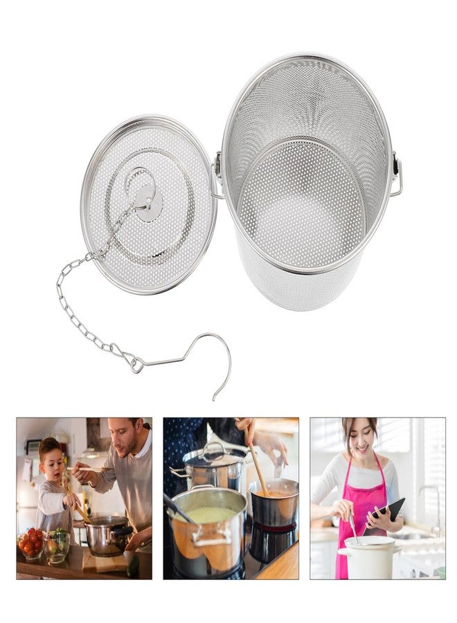 Hemoton Large Tea Infuser Strainer, 304 Stainless Steel Tea Ball Infuser for Loose Leaf & Spice Ball for Cooking Soup, Large Capacity and Extendded Chain Hook, 5" x 6" - Image 4