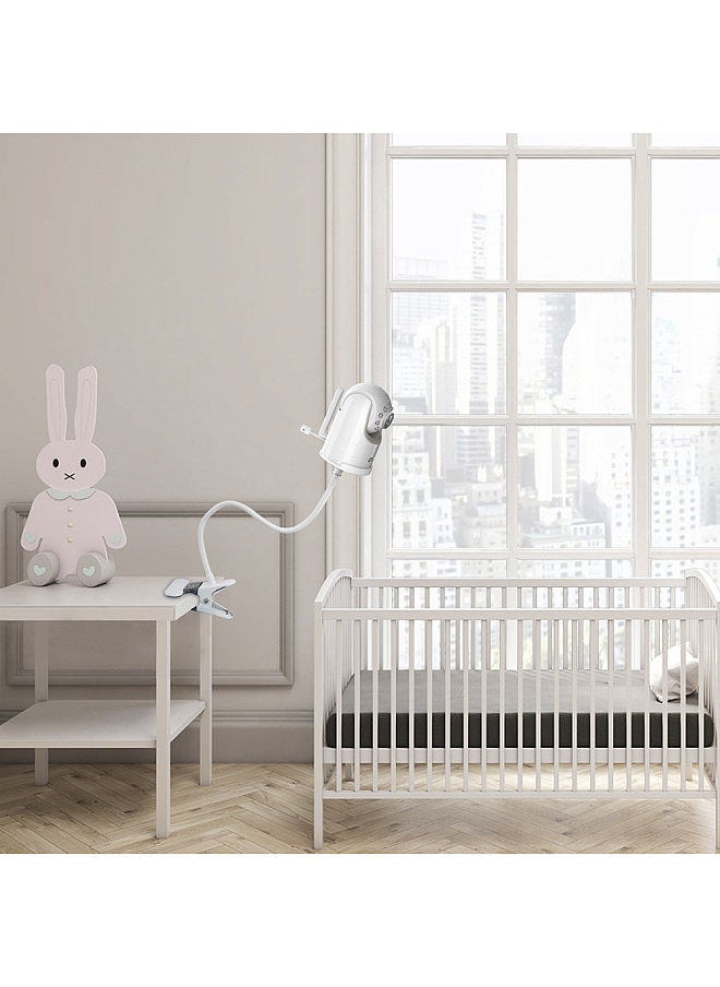 Generic - Clip Mount Stand Compatible with Infant DXR-8 and DXR-8 PRO Baby Monitor Camera Holder Flexible Twist Mounting Kit Attaches to Crib Cot Shelves - Image 1