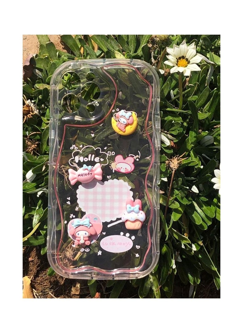 Generic - Silicone back cover with cartoon design compatible with iPhone12 pro max clear - Image 1
