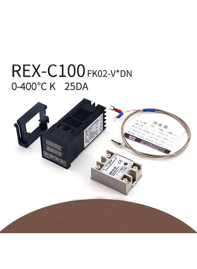 REX-C100FK02-V*DN Intelligent Temperature Controller SSR Output + SSR-25 DA +M6 1M Cable 3Pcs Set - Image 5