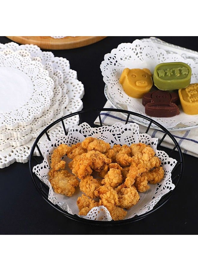 GothaBach 250PCS paper doily lace, various sizes, food-grade modern decorative in bulk, add elegance to crafts, coffee, cakes, desserts, dining tables, weddings (round rectangle oval white) - Image 5