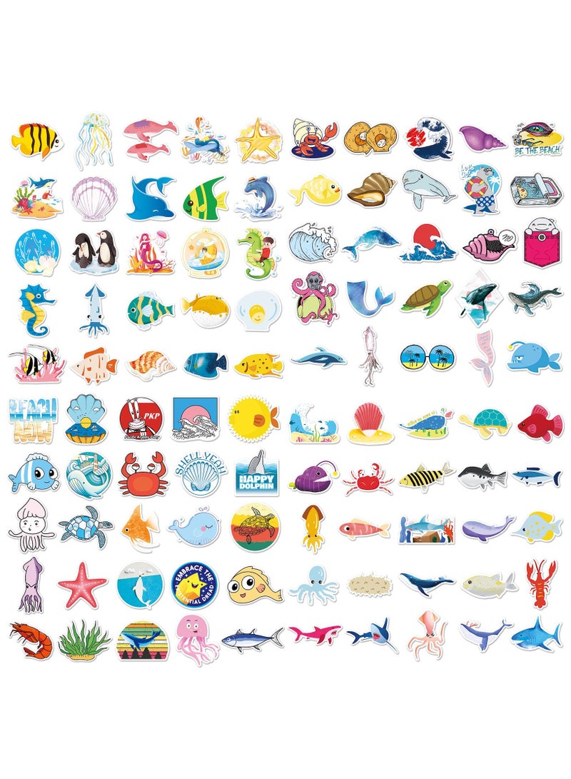 قوس قزح أورينبو 100 قطعة من ملصقات الكمبيوتر المحمول المقاومة للماء على شكل خوذة بحرية لطيفة على شكل رسوم متحركة أنيقة، هدايا للمراهقين - Image 3