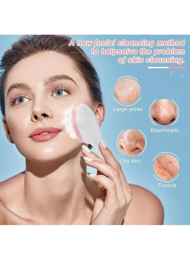 فرشة تنظيف الوجه سيليكون يدوية – تقشير عميق وتنظيف البشرة من الأوساخ والجلد الميت A - Image 5