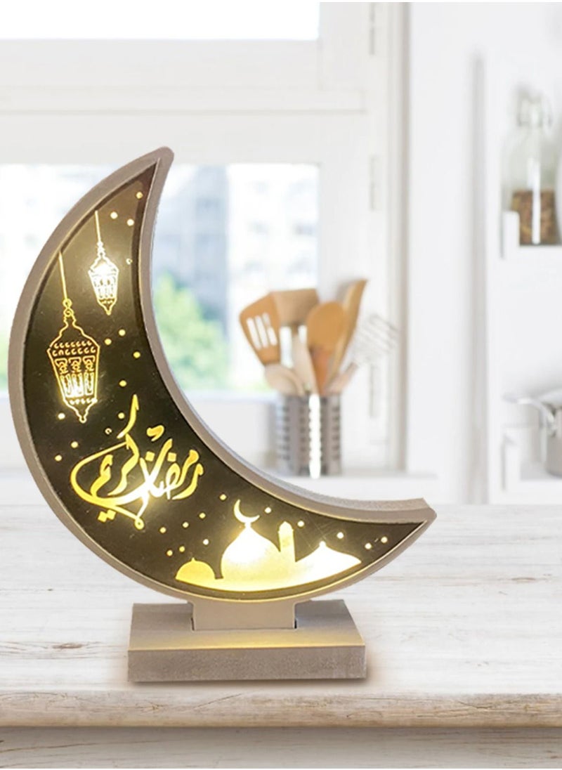 Highland Eid Ramadan Wooden LED Light Decoration for Home  - Image 3
