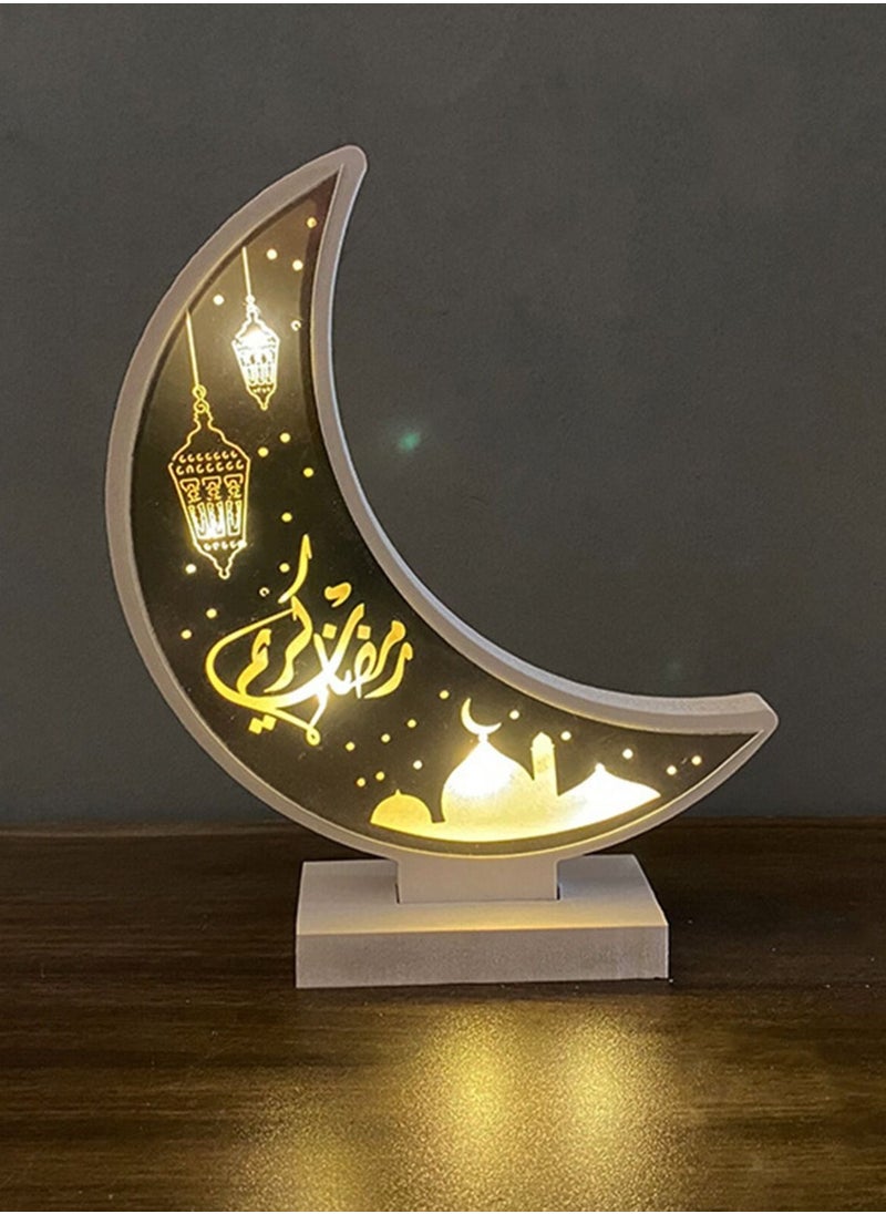 Highland Eid Ramadan Wooden LED Light Decoration for Home  - Image 4