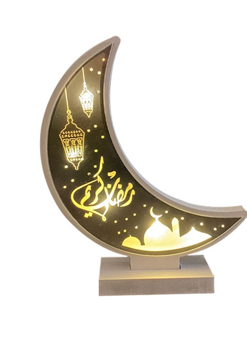 Highland Eid Ramadan Wooden LED Light Decoration for Home  - Image 1
