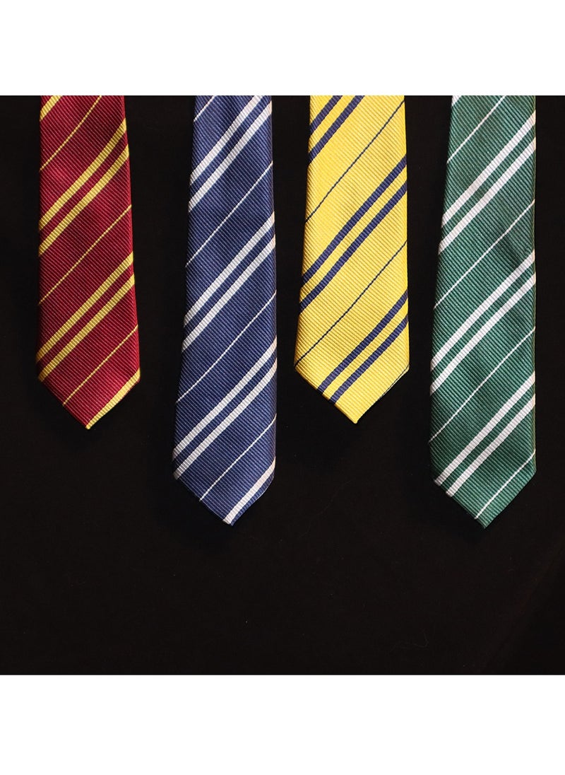 Generic 4pcs Preppy Style Student Teenager Classic Stripe Cosplay Costume Accessories Tie Sets Knotless Buckle Uniform Bow Tie Kit Holloween Birthday Party Personality Neck Accessories Tie  - Image 2