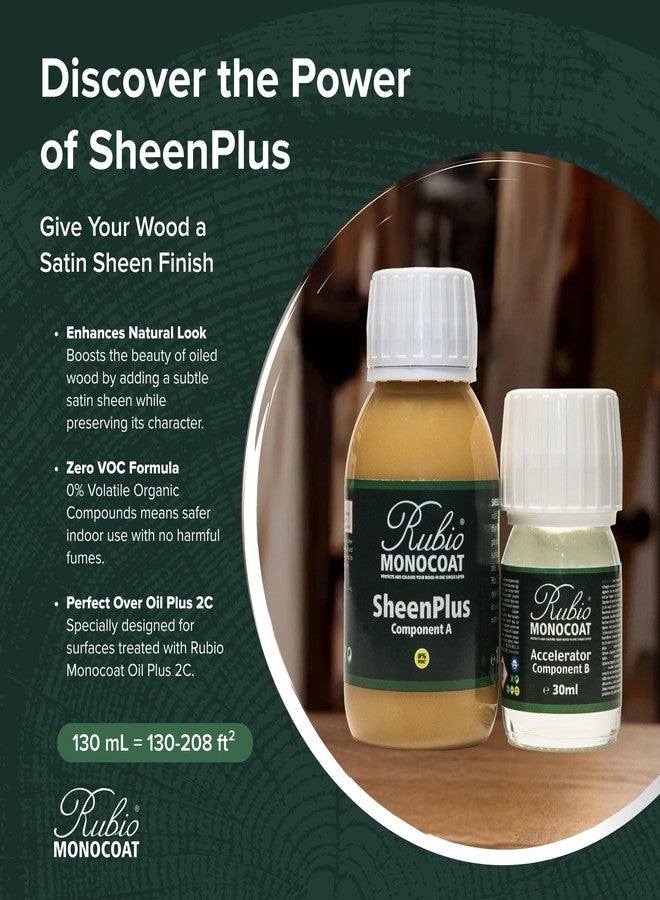 Rubio Monocoat SheenPlus 208 ft² | 0% VOC Satin Look Sheen Enhancer & Wood Finish for Interior Surfaces, Furniture, Floors, Countertops & Tables Finished with Oil Plus 2C | 130 ml - Image 2
