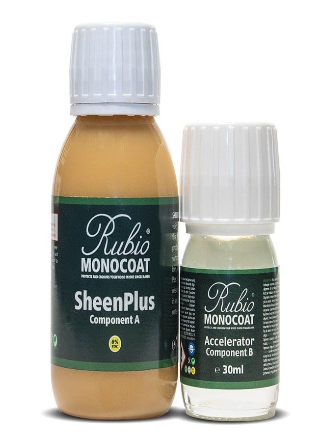 Rubio Monocoat SheenPlus 208 ft² | 0% VOC Satin Look Sheen Enhancer & Wood Finish for Interior Surfaces, Furniture, Floors, Countertops & Tables Finished with Oil Plus 2C | 130 ml - Image 1