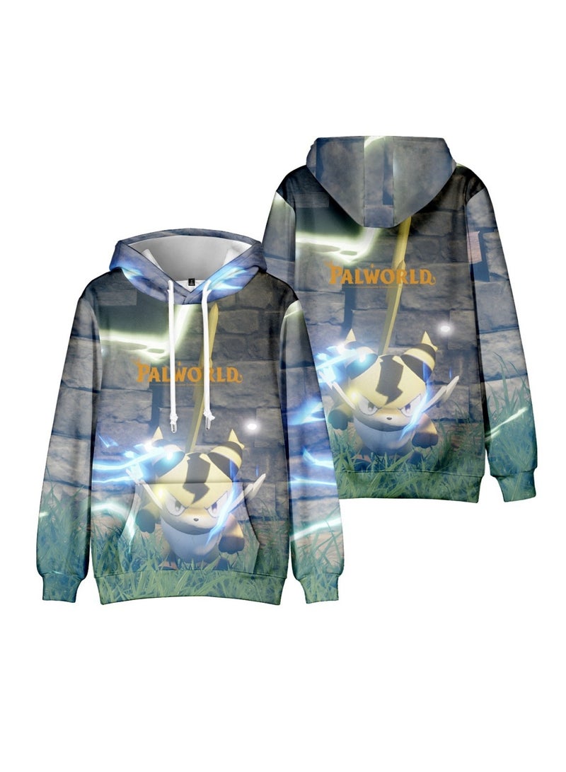 Palworld Phantom Pallu 3D digital print street trend hooded sweatshirt for Adults and Children - Image 3