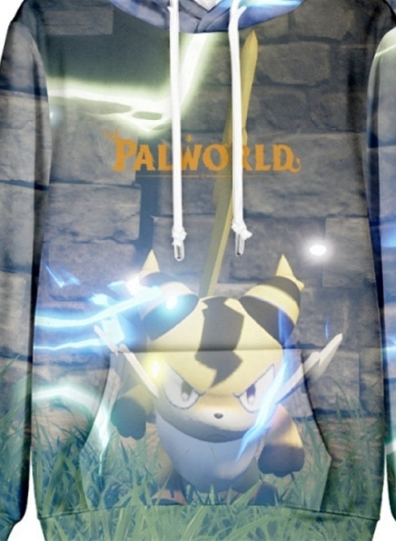 Palworld Phantom Pallu 3D digital print street trend hooded sweatshirt for Adults and Children - Image 4