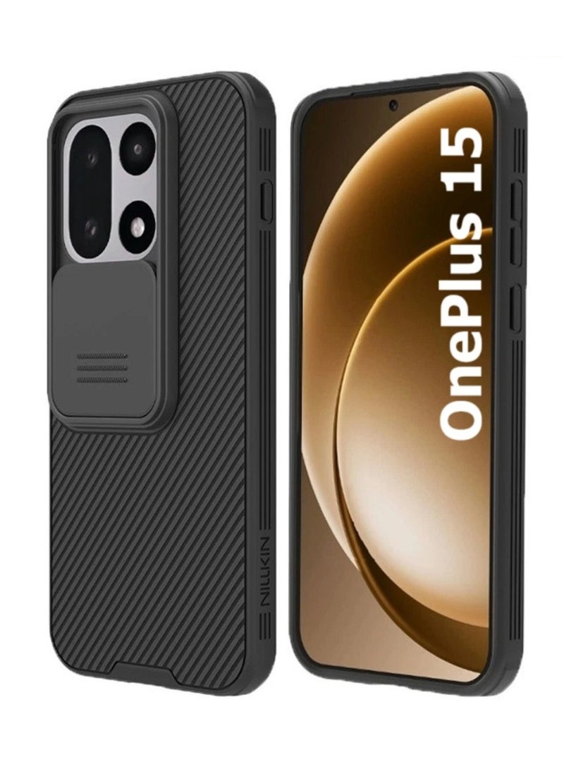 نيلكين جراب Camshield Pro لهاتف OnePlus 15 مع حماية منزلق لعدسة الكاميرا وظهر مضاد للخدش مع إطار حافة وغطاء حماية من الصدمات ومضاد لبصمات الأصابع وملمس ناعم وحساس متوافق مع OnePlus 15 - Image 1