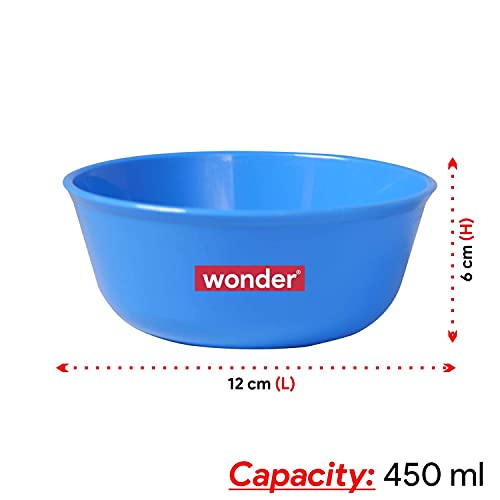 Wonder MORVI Sigma-1 Food Grade Plastic Multipurpose Mixing Bowls,Salad,Soup,Microwave Safe,Unbreakable,Stackable,Lightweight for Kitchen,Serving,Cooking,Storage|Set of 3| Mix - Image 2