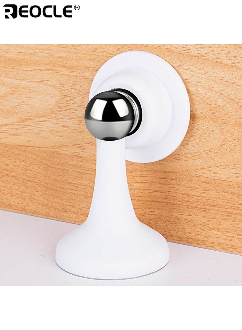 ريوكل قطعتان من سدادات الأبواب المغناطيسية شديدة التحمل، بدون تركيب مثقاب، مع ثبات قوي، ومانعة للانزلاق، وهيكل بلاستيكي، للاستخدام في المنزل والمكتب والحمام والمرآب. - Image 5