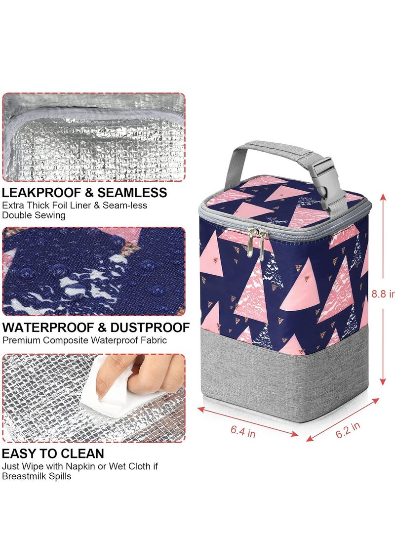 Oasisgalore Insulated Cooler Bag, Fits 4 Large 8oz Bottles, for Daycare, Travel  - Image 3