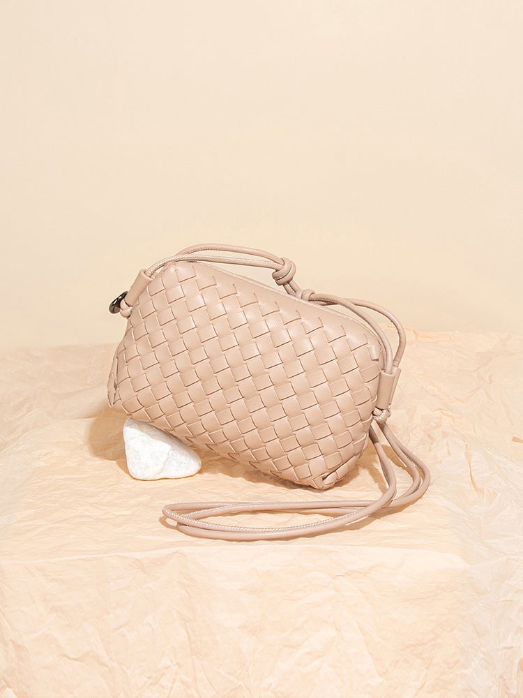 Early Spring New Model B Brand Women''s Woven Bag with a High-End Feel, Simple Loop Camera Bag, Single Shoulder Crossbody Casual Small Square Bag - Image 3