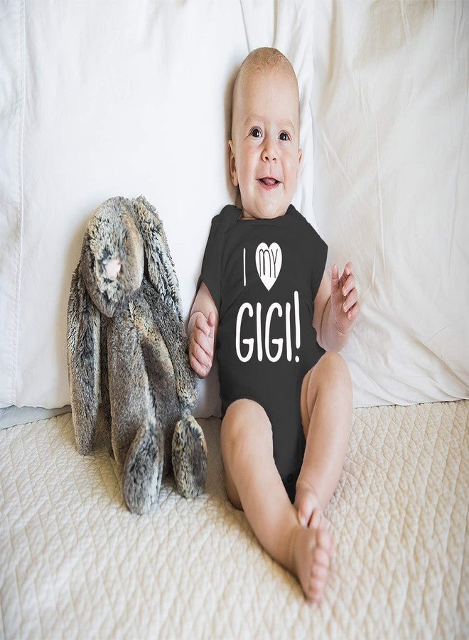Funnwear I Love My Gigi - Funny Baby Essentials Bodysuit - Baby Girl Romper Cute Newborn Boy Clothes (6 Months, Black) - Image 3