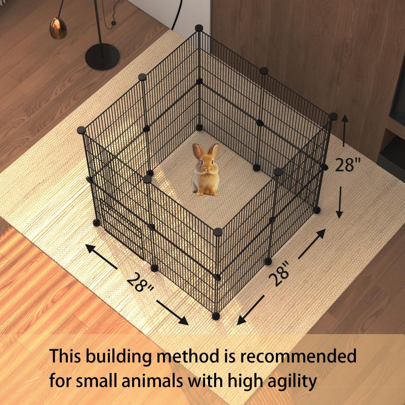 Xymoso DIY Guinea Pig Cages with Waterproof Canvas Bottom,16 Panels Small Animal Cage Pet Playpen with Door for Bunny Turtle Hedgehog,Indoor Metal Wire Yard Fence Outdoor - Image 3