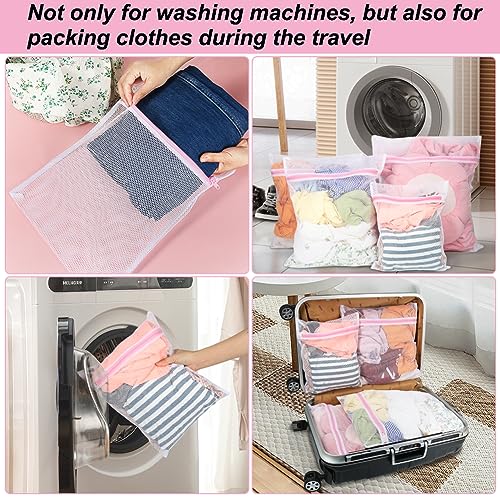 Vivifying Mesh Laundry Bags, 4pcs Durable Coarse Mesh Wash Bags with Zipper for Washing Machine, Delicates, Lingerie, Socks, Shoes and Stuffed Animals - Image 5