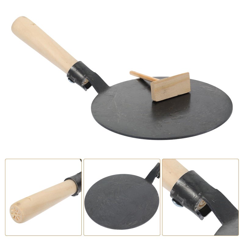 13Cm Nonstick Pancake Pan Mini Skillet With Wooden Handle Sugar Painting Cooking Tool - Image 5