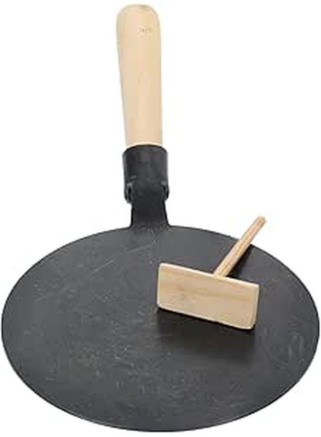 13Cm Nonstick Pancake Pan Mini Skillet With Wooden Handle Sugar Painting Cooking Tool - Image 1