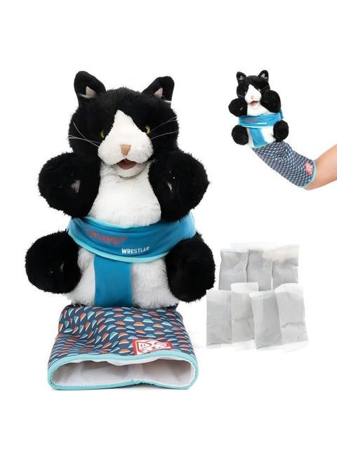 Cats Puppet Wrestler Home Cat Puppet Wrestling Gloves Toy-Specification:40CM-Colour:White