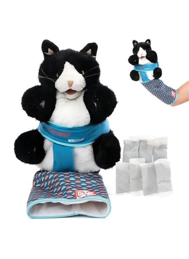 null - Cats Puppet Wrestler Home Cat Puppet Wrestling Gloves Toy-Specification:40CM-Colour:White - Image 1