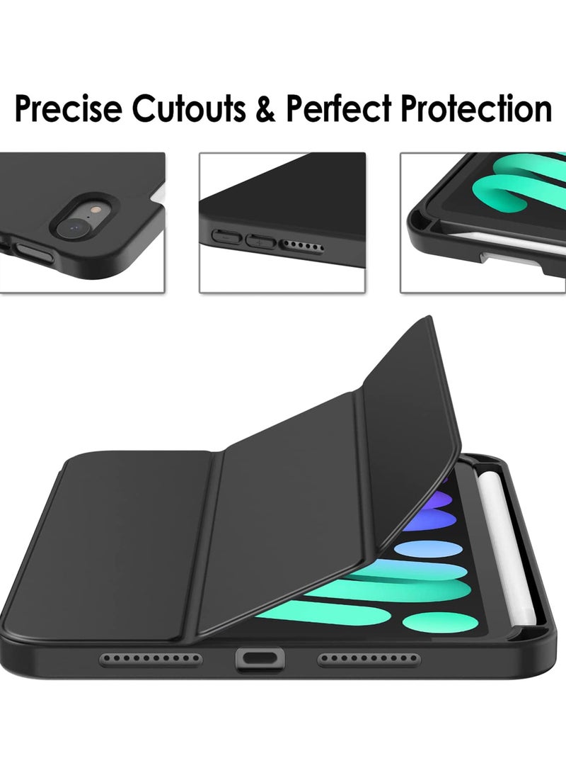 Rock Pow Case for iPad Mini 7 A17 Pro 2024/iPad Mini 6 2021 8.3 Inch iPad Mini 7th/6th Gen Case, Soft Back Cover for iPad Mini 8.3" 7th Gen A2995/A2996/A2993/6th Gen A2567 A2568 A2569 -Black - Image 5