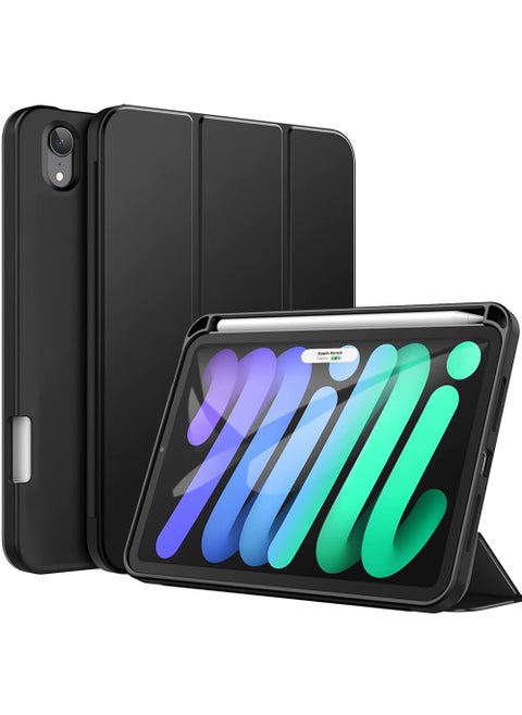 Case for iPad Mini 7 A17 Pro 2024/iPad Mini 6 2021 8.3 Inch iPad Mini 7th/6th Gen Case, Soft Back Cover for iPad Mini 8.3" 7th Gen A2995/A2996/A2993/6th Gen A2567 A2568 A2569 -Black