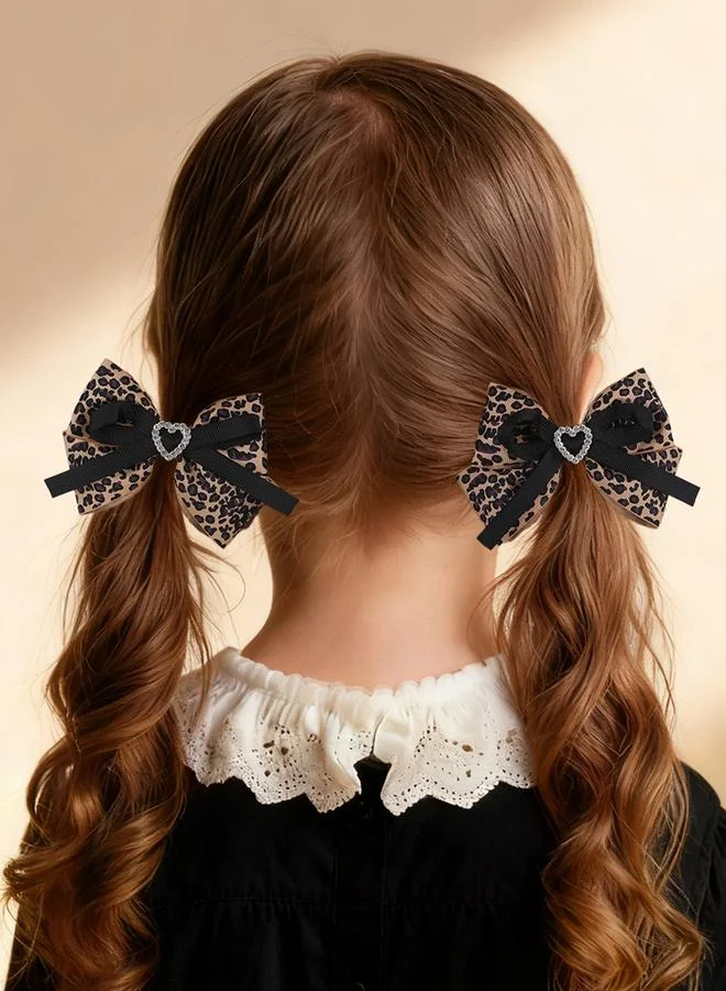 تايك تو Set of 2 - Leopard Print Bow Hair Clips