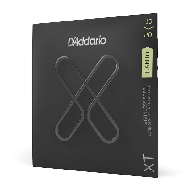 D'Addario XT Stainless Steel Banjo Strings, Custom Medium Light, 10-20 - Image 1