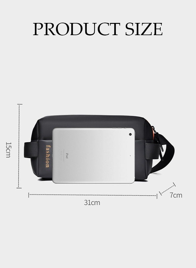 DUNISO Compact Chest Bag for Men Waterproof Crossbody Bag Multipurpose Chest Shoulder Bag with Buckle Multi-pocket Everyday Carry Bag Sling Bag for Travel Work Sports - Image 4